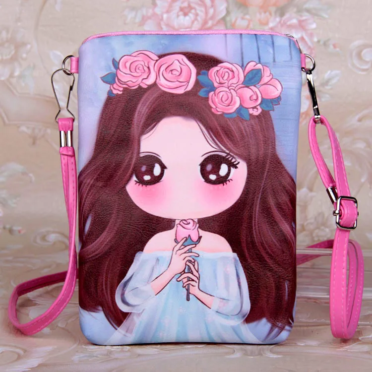 Cute Small Cartoon mobile phone pouch Universal Wallet Bag for iphone Samsung Huawei htc lg/ Shoulder bag holster Gift for child Cute Small Cartoon mobile phone pouch Universal Wallet Bag for iphone Samsung Huawei htc lg/ Shoulder bag holster Gift for child
