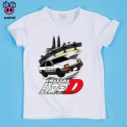 AE86 Initial D Drift японского аниме Дизайн Футболка с принтом для возрастом от 2 до 14 лет мальчик и девочка