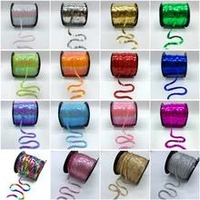 5 metre/Lot 6mm Renkli Gevşek Yuvarlak Düz Pul Lazer Giltter Paillettes Sequins Için El Sanatları Dikiş Kumaş Aksesuar pullu Trim