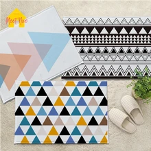 Удовлетворить хороший черный, белый цвет печати двери, пол пены коврик для прихожей Гостиная Ванная комната Кухня противоскользящие детская комната бархат ковров