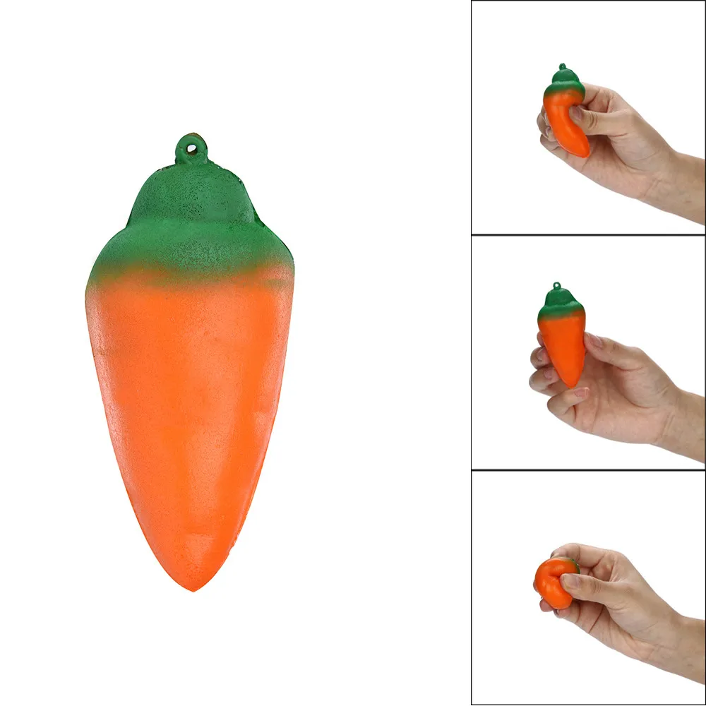

Cute Squishy Jumbo Simulate Carrot Straps Slow Rising Toys Antistress Decorate Cake Charm Squeeze #K29