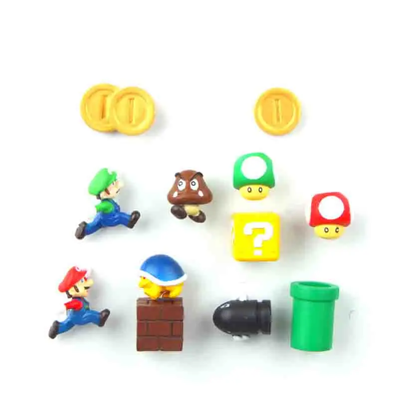 

8/12/17/19/22/63pcs 3D FC Super Mario Bros. Fridge Magnets Refrigerator Message Sticker Home decora Children Toys Birthday Gift