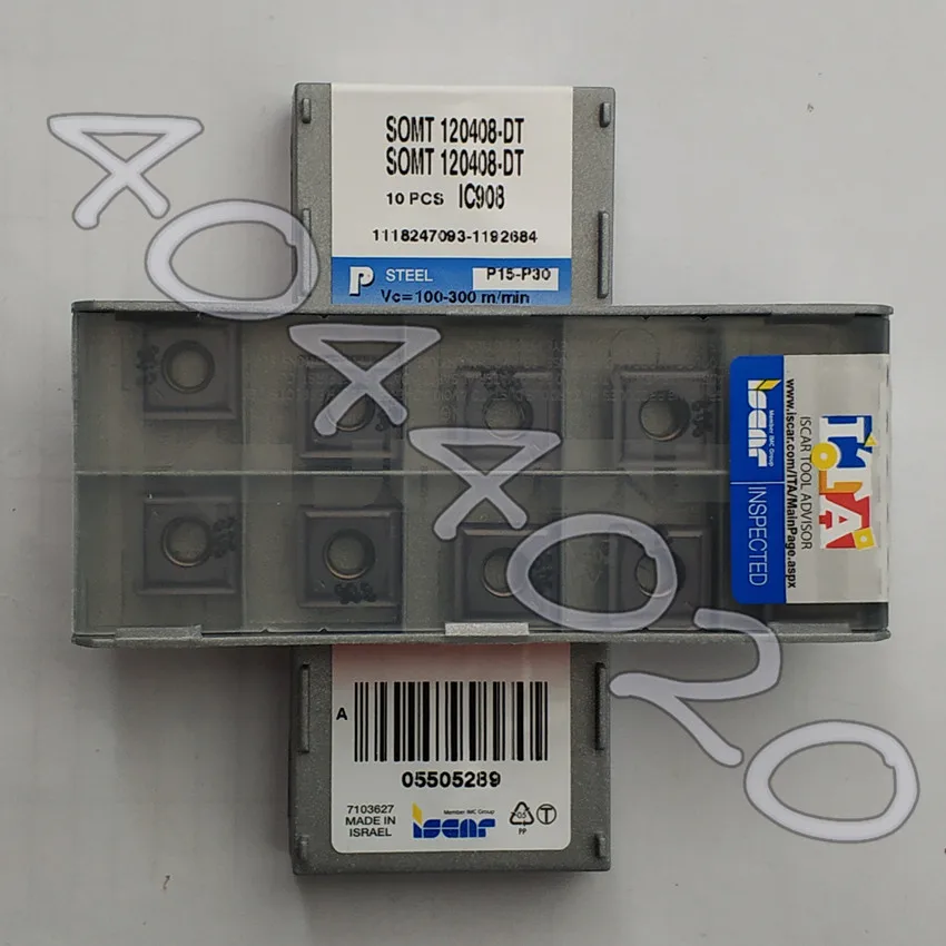 

ISCAR SOMT120408-DT IC908 10Pcs carbide inserts Free Shipping
