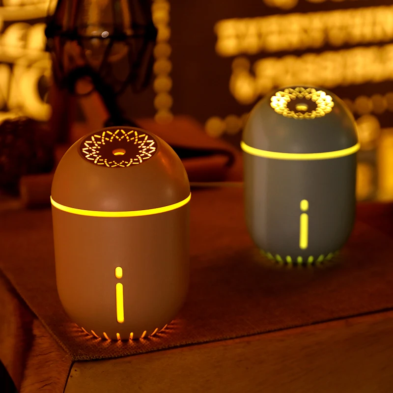 

New Car Essential Oil Diffuser Mini Ultrasonic Fat cup humidifier LED Night Light USB Aromatherapy Fogger humidifiers for Office