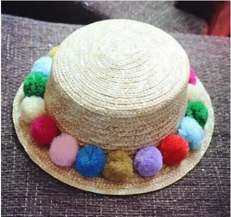 Летние женские шляпы на плоской подошве, соломенная шляпа, Панама, стиль cappelli, сбоку, с бантом, пляжная кепка, кепка для девушек - Цвет: 7