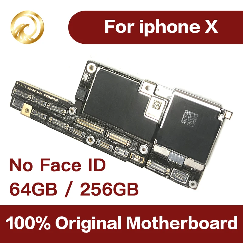

100% Original Motherboard For iPhone X Mainboard Factory Unlock No Face ID With Full Chips IOS System Logic Board Good Working