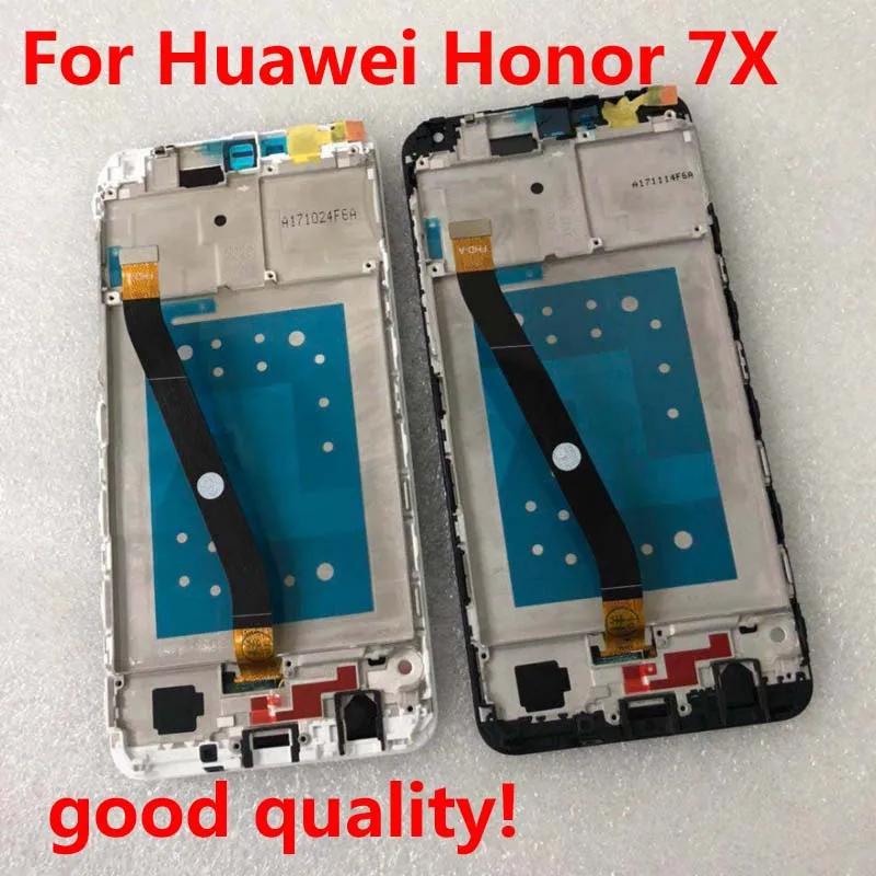 ЖК дисплей 5 93 дюйма 2160x1080 Для HUAWEI Honor 7X дигитайзер сенсорного экрана с рамкой