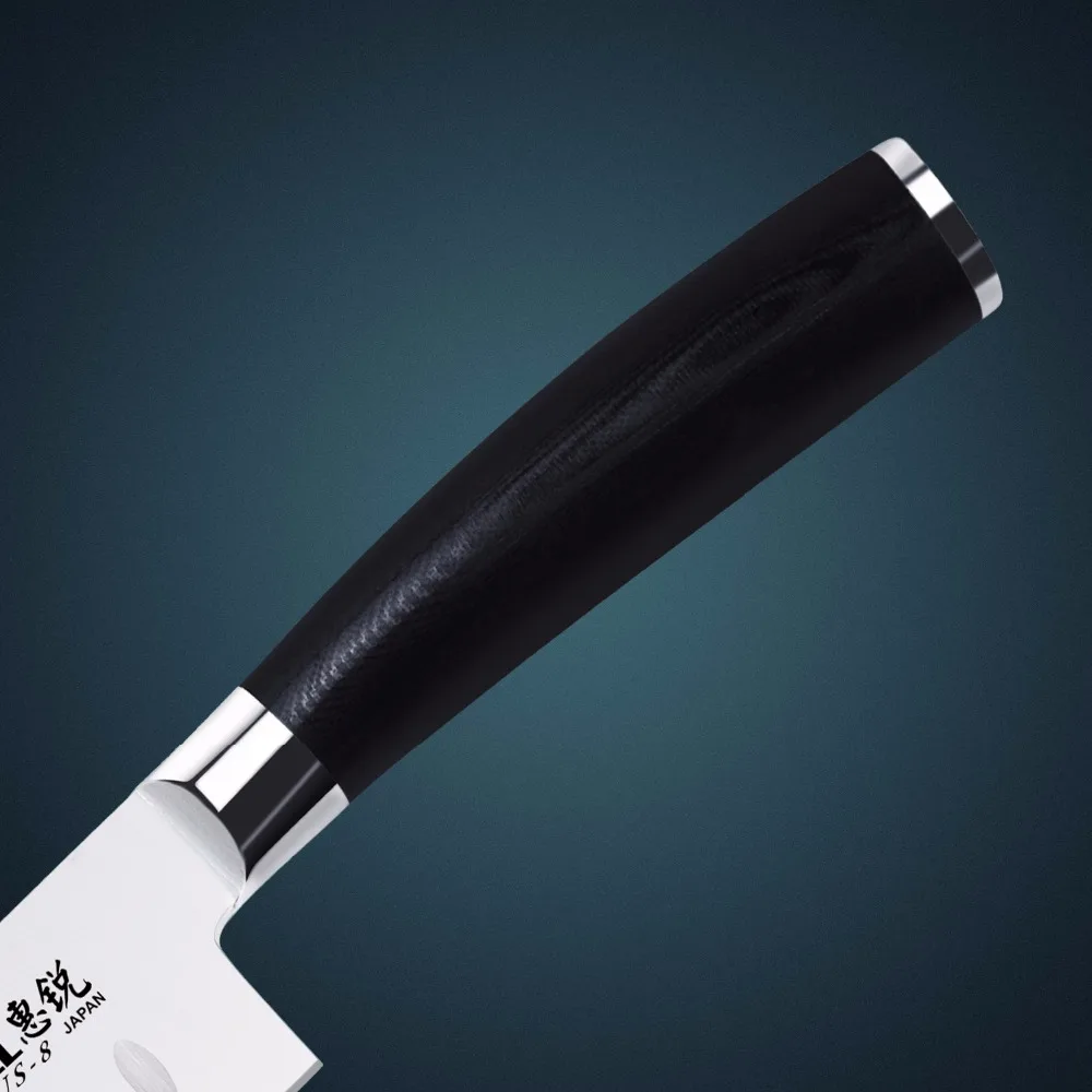 Японские кухонные ножи Huiwill 7 дюймов нержавеющая сталь Santoku chef универсальный нож