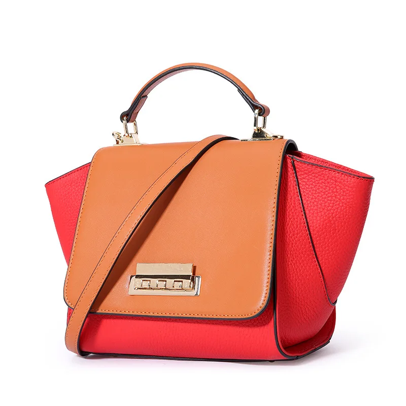 

Elegant brand-name stitching wing-shaped design that interprets the low-key luxury life attitude of women leather handbags