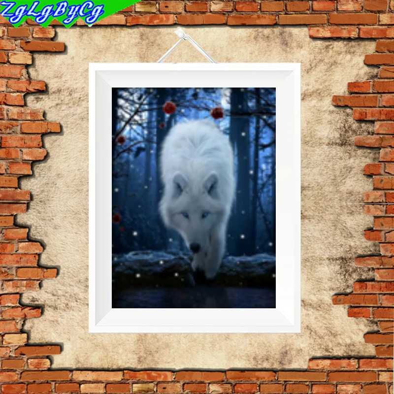 

Icon Diamond Embroidery Wolf Mosaic Crystal 5D Cross Stitch Square Drill Diamond Painting DIY Sticker Decoration Paintings room
