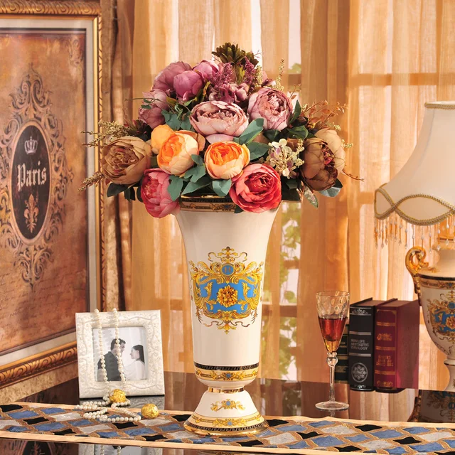 Versace shipping transparent glass vase Lucky Bamboo Large lily flower