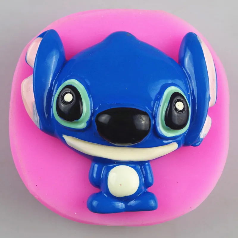 

Free Shipping Stitch Shape 3D Silicone Fondant Molds Bakery Cupcake Decorating Tools Cake Baking Tools Kitchen Accessories FM526