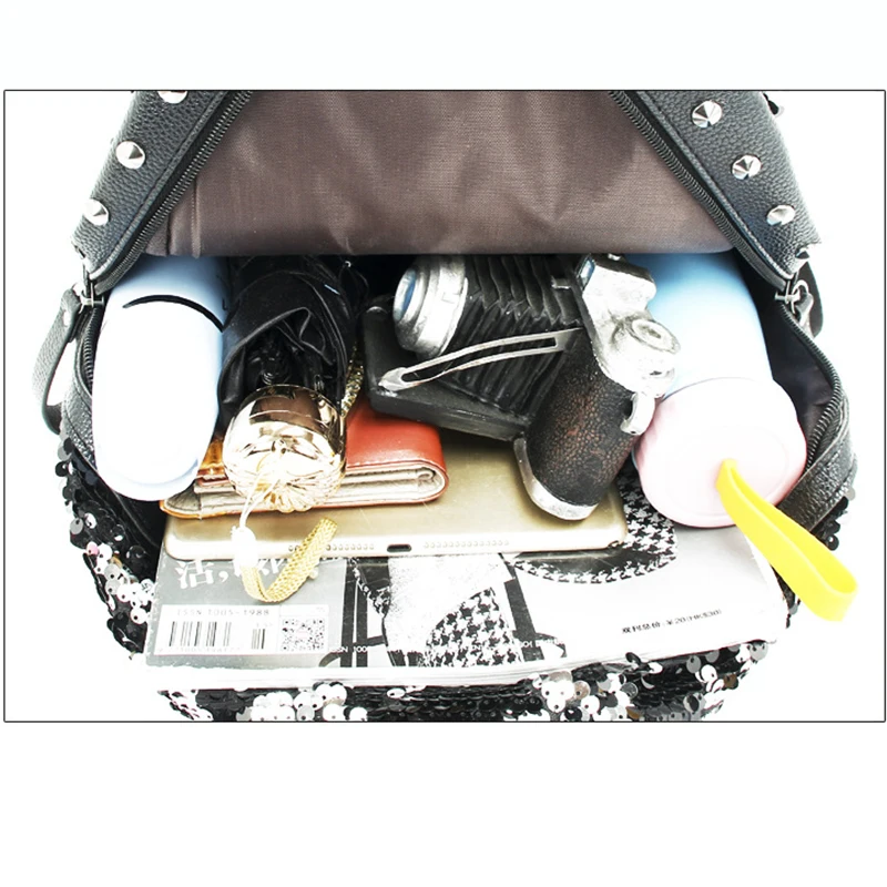 CHARA'S/сумка на плечо с пайетками, Прошитый рюкзак, белая сумка, женский рюкзак с защитой от кражи, новинка весны