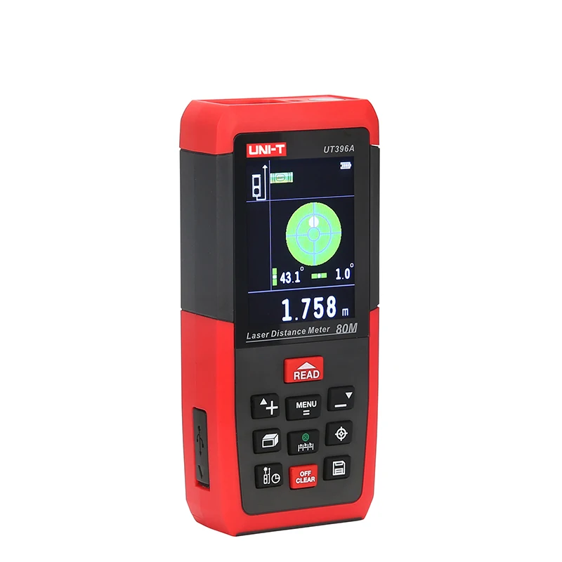 

UNI-T UT396A Laser Distance Meters Lofting Test Level Instrument Area/Volume Data Storage Max 80m Range Finder 2MP Camera