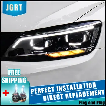 

2PCS LED Headlights For vw Lamando 2015-2019 Car Led Lights Double Xenon Lens Car Accessories Daytime Running Lights Fog Light