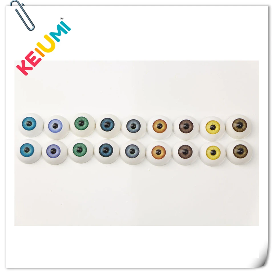 20mm Reborn Baby Dolls Eyeballs Half Round Acrylic Eyes DIY Accessories 4 pairs