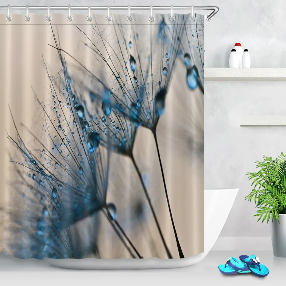 

LB 180*180 Abstract Dandelion Custom 3d Shower Curtains Flower Bathroom Curtain Fabric Washable Polyester for Bathtub Art Decor