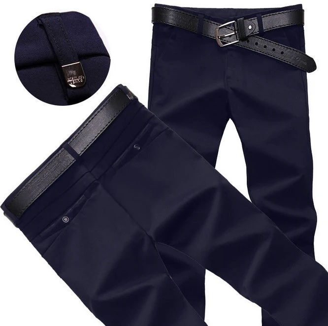 mens slim fit black work trousers