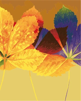 

Framless arrival unique gift Digital Oil Painting On Canvas painting by numbers decorative picture Beautiful leaves illustrator