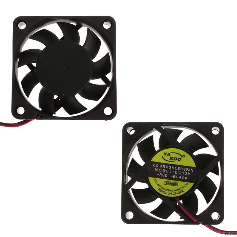 

DC 12V 2-Pin 60x60x15mm PC Computer CPU System Sleeve-Bearing Cooling Fan 6015