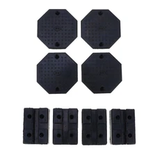 Set of 8 Heavy Duty Black Rubber Car Lift Arm Pads Equipment Kit for Hoist Replacement Octagon+Square Black