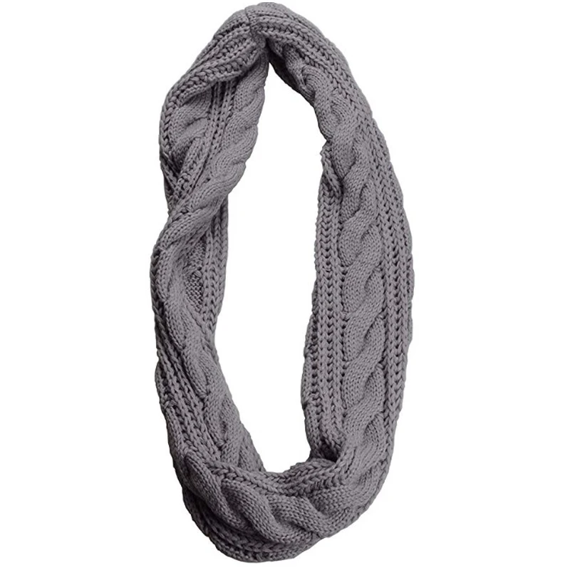Женский Зимний вязаный крючком длинный шарф-труба, шаль для шеи, теплый подарок