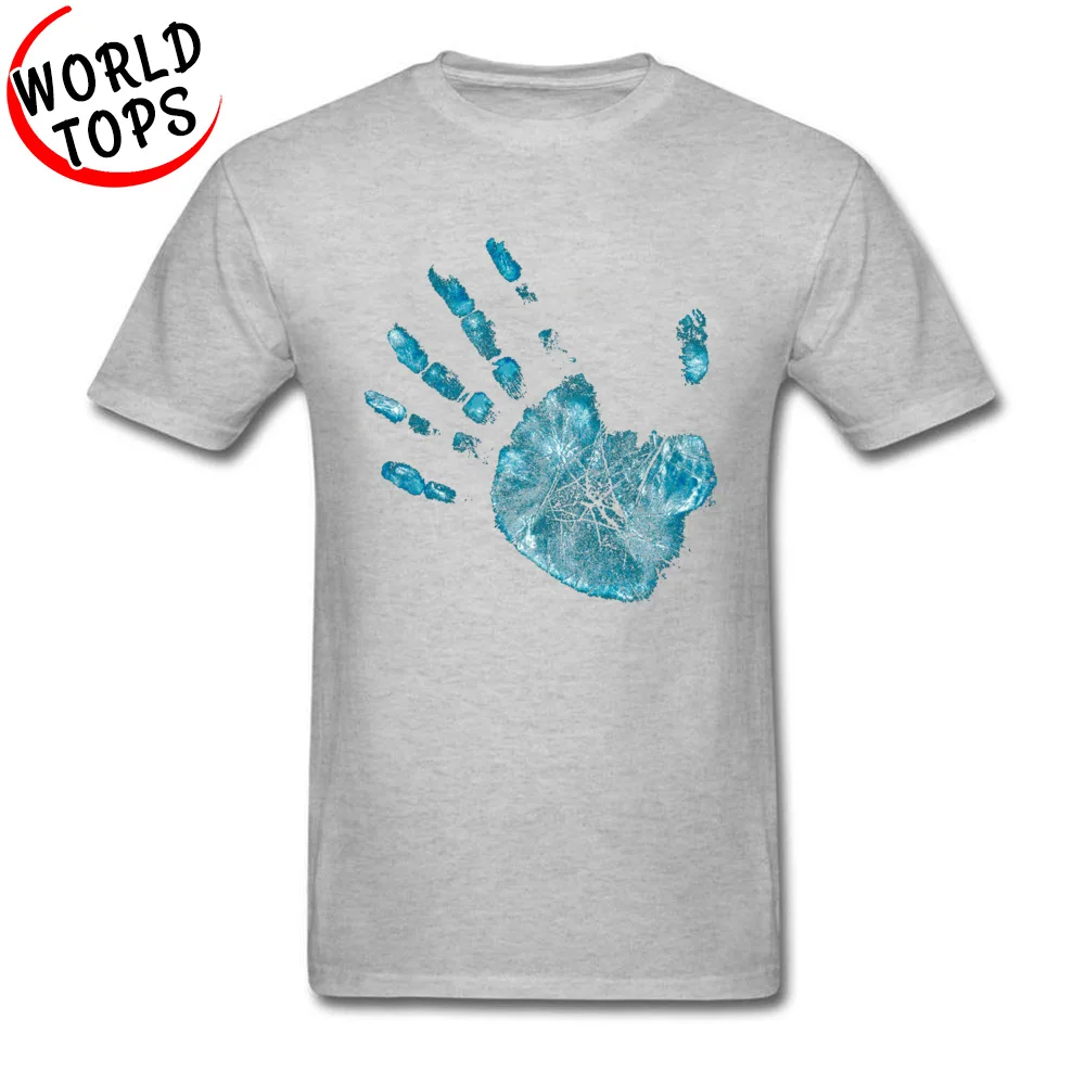 Fringe Hand 22057 Tshirts for Men Gift VALENTINE DAY Tops Shirt Short Sleeve Classic Comics Tops Shirt O-Neck 100% Cotton Fringe Hand 22057 grey