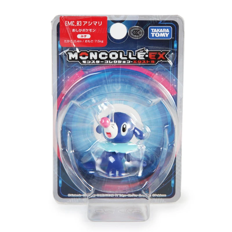 Мини-игрушка Takara Tomy Pokemon monglue-EX Sun Moon 4 см Коллекционная Фигурка EMC03 Popplio Новинка 969266