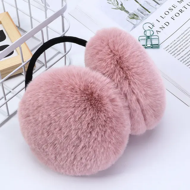 Cute Warm Faux Fur Big Earmuffs Winter Warmer Thicken Plush Fluffy Ear