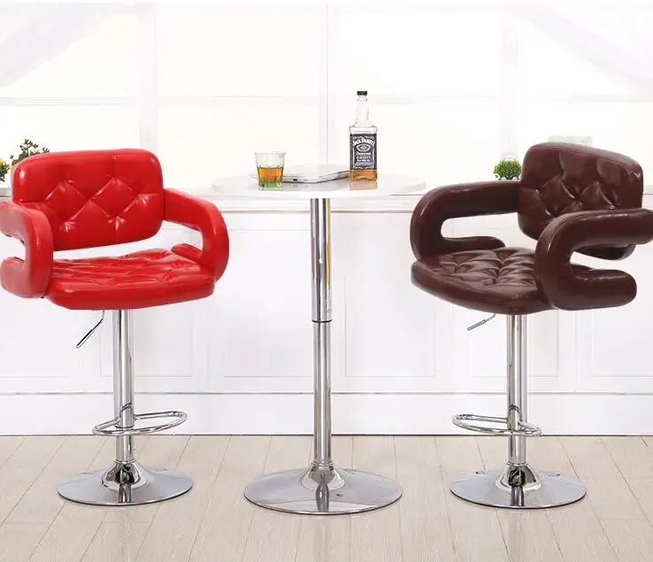 Fashionable bar chair. European style tall chair. Front desk receives silver chair. Conference chair bar stool