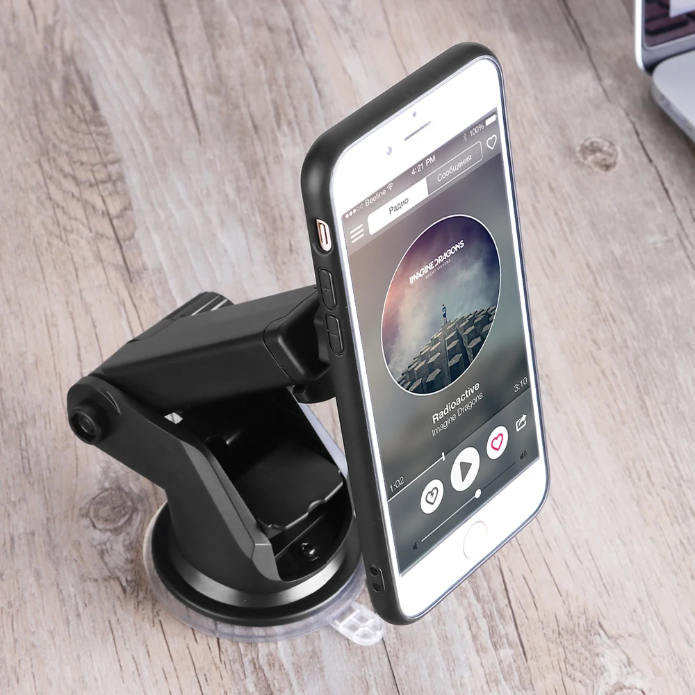 ET Universal Car Phone Holder Dashboard Windshield Mount 360 Adjustable