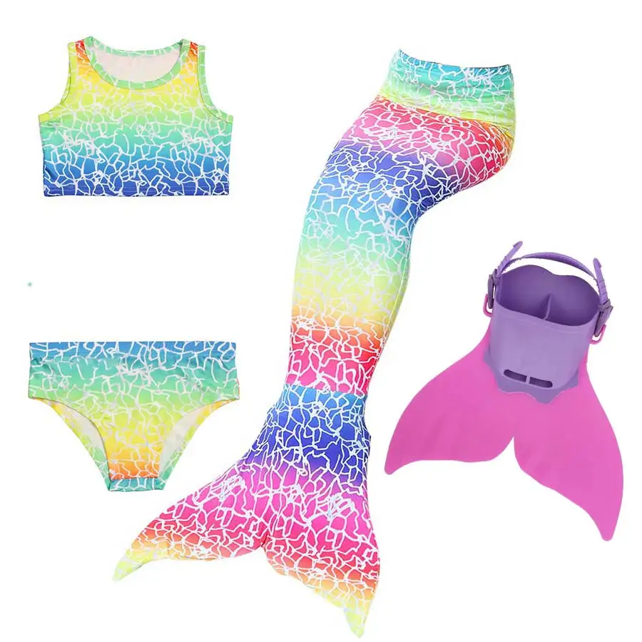 Женский детский купальник «русалочка», купальный костюм 4-х цветов- бикини, хвост, моноласт, для девочек