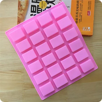 

Supply 24 square rectangular box silicon cake mold colour random