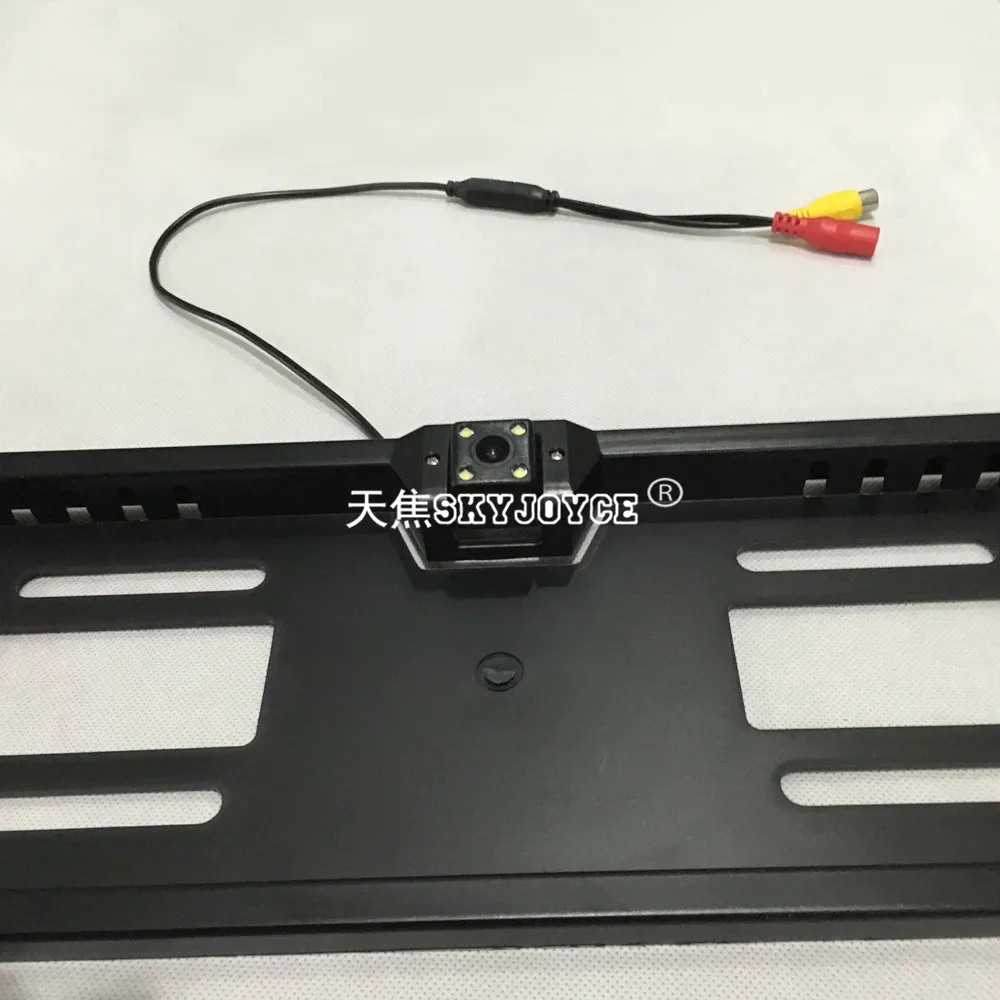 Freeshipping CCD HD rear view camera European license plate frame camera Light LED 170 backup parking rearview car camera (2)