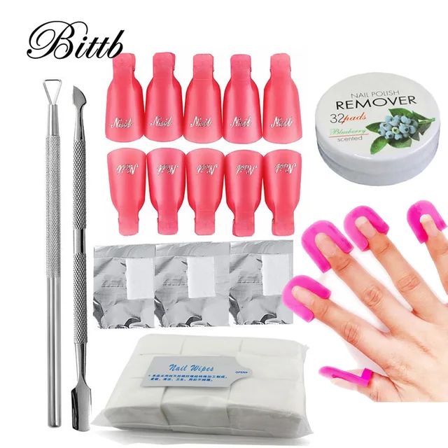 Bittb Nail Polish Remover Wraps Gel Nail Polish Soak Off Remover