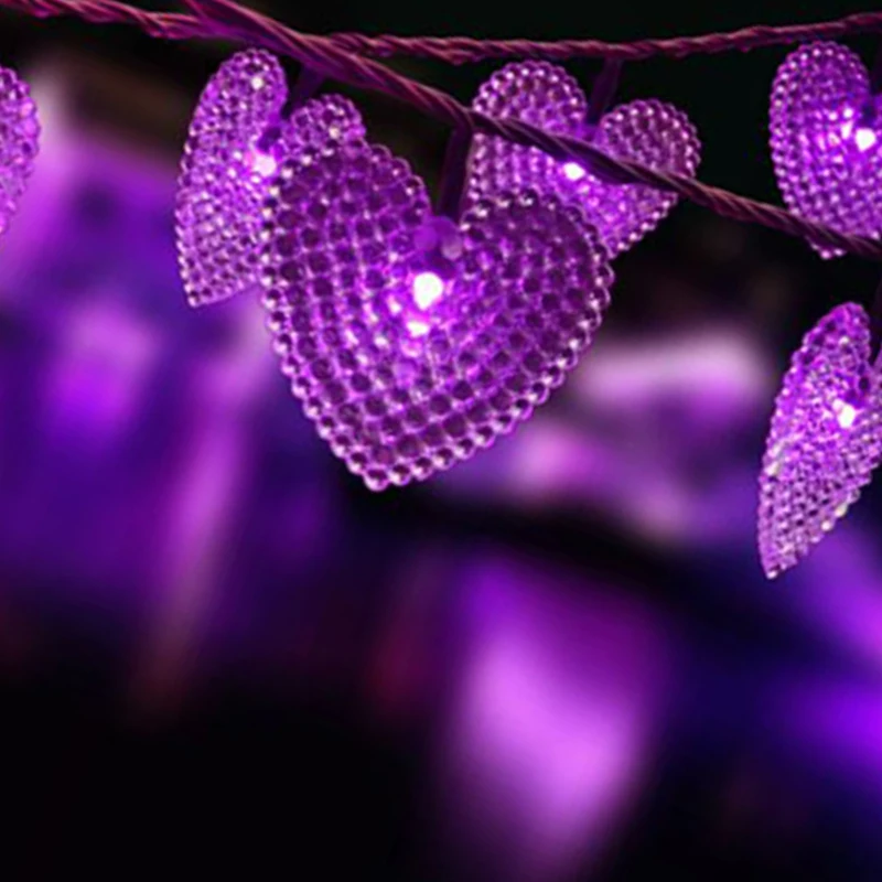 30LED Солнечная Любовь Сердце гирлянда света сказочные огни наружная