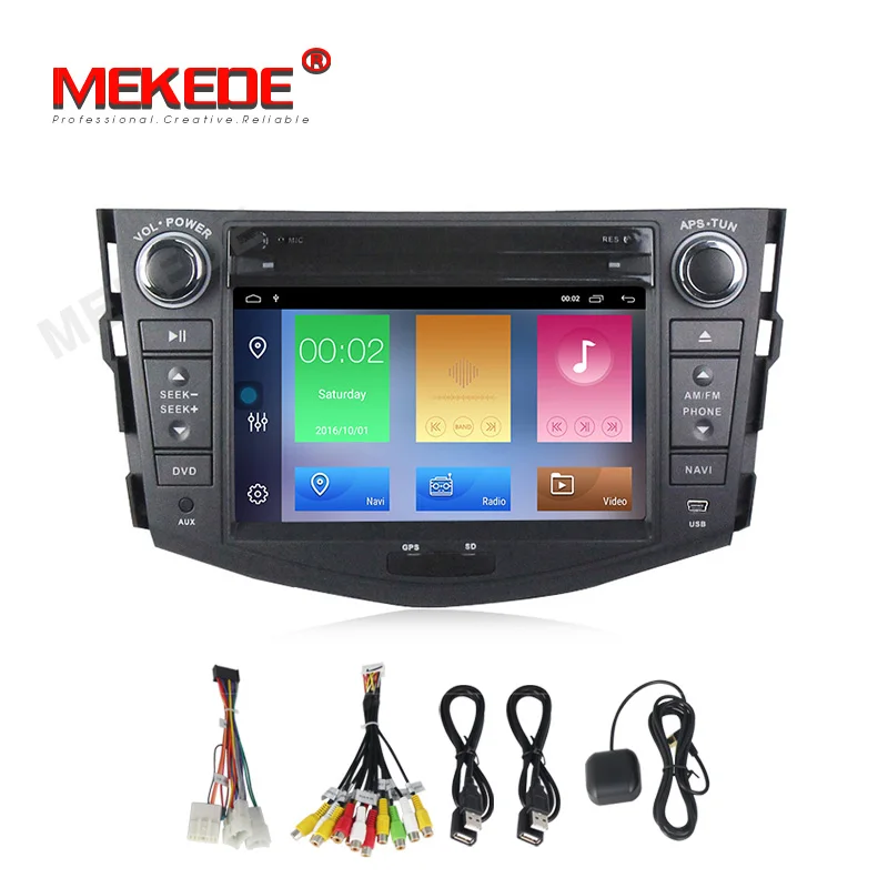 Best MEKEDE Android 9.1 car dvd player Car Radio for Toyota RAV4 Rav 4 2007 2008 2009 2010 2011 Multimedia Autoradio gps navigation 4