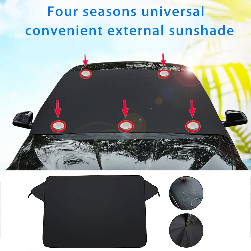 Auto Windschutzscheibe Sonnenschutz Abdeckung Magnetische Auto Fenster  Bildschirm Frost Eis Große Schnee Staub Schild Protector Auto Sonnenblende  Für Autos SUVs - AliExpress