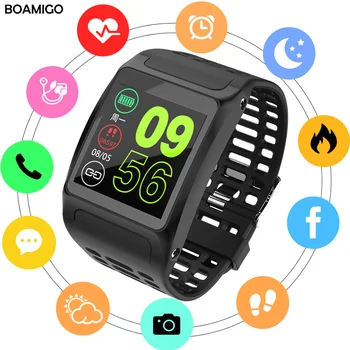 

BOAMIGO Smart Watch OLED Color Screen Image Display Heart Rate Monitor Fitness Tracker Smart Bracelet Waterproof Wristband