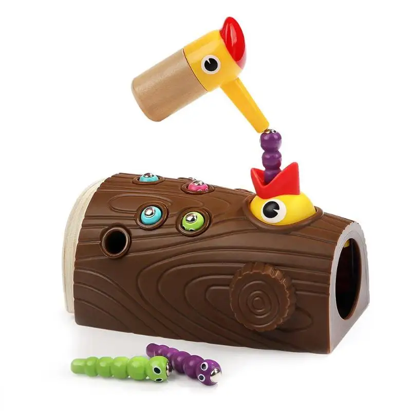 

Wood Magnetic Catch Insects Game Kid Montessori Educational Development Toy