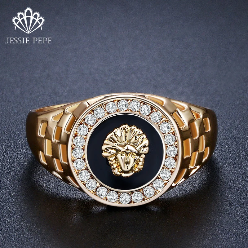 Jessie Pepe Size #7 to 12 new high quality CZ superhero mens rings gold filled Style Rose Gold Color Us#JP-PB0001
