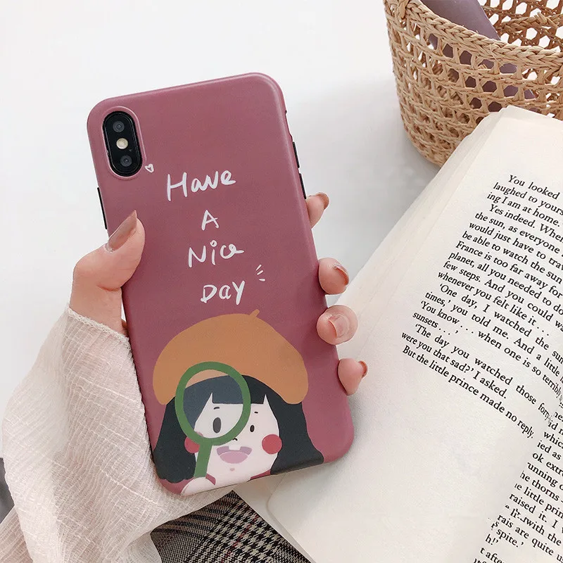 Милый мягкий чехол на корпус телефона с надписью для девочек iPhone 8 7 6 S Plus