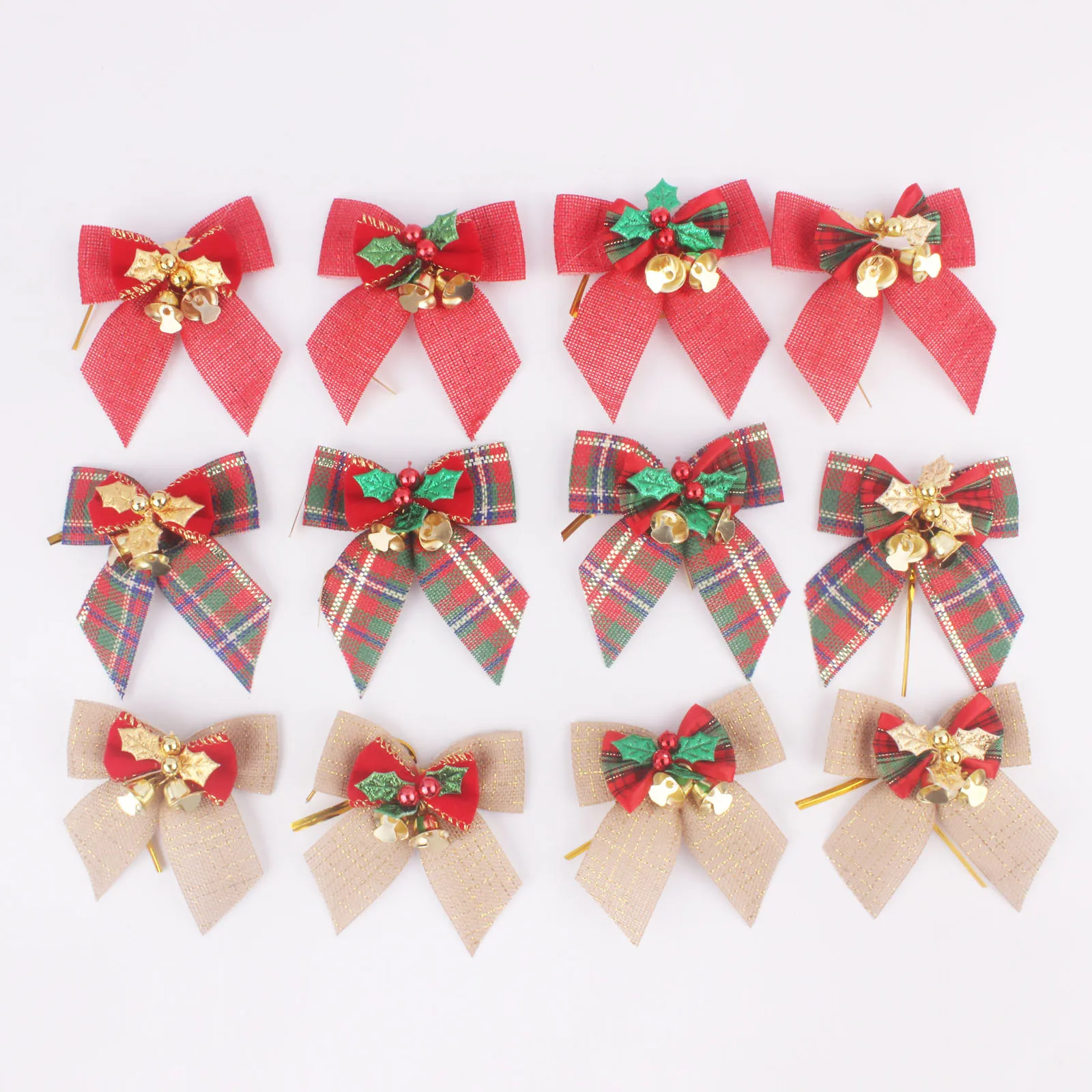 Aliexpresscom Buy 8x8cm Christmas Bow Bell Pendant Mini Bows