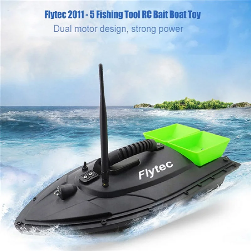Flytec 2011-5 Fish Finder Tool Smart Fishing Bait Boat Digital Automatic Frequency Modulation Radio RC Ship Speedboat RC Toys
