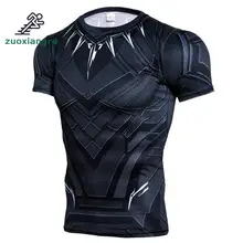 Zuoxiangru Беговая футболка для мужчин 3d цифровая печать супер герой с короткими рукавами футболка спортивные колготки мужские быстросохнущие тренажерный зал фитнес