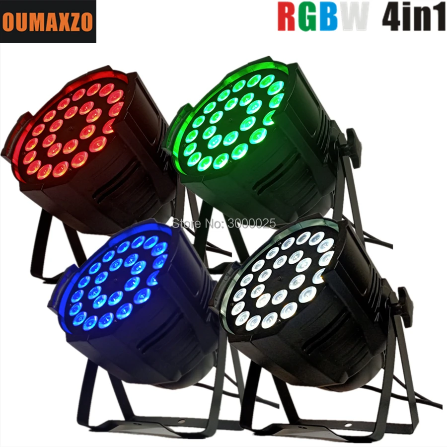 4 шт./Лот 24 шт. * 12 Вт в 1 rgbw 8 каналов DMX512 управление светодиодом Par Can внутренний