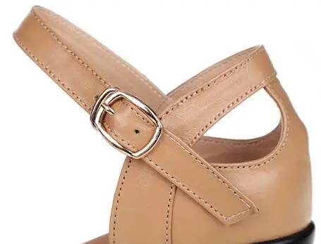 Cowhide Middle-aged Mother Sandals Summer Genuine Leather Female Sandals Large Size 40-43 Women Shoes Casual Wedged