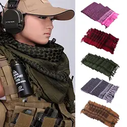 Открытый спортивный армейский Военный Тактический Keffiyeh Shemagh шарф в арабском стиле шаль шеи крышка головы обертывание нескольких цветов