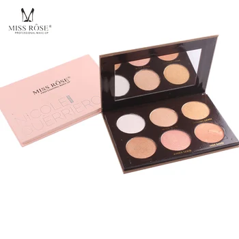 

Miss Rose highlight highlighter new Faced highlighting powder palette set of 6 colors makeup lighter maquiagem