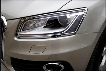 

2pcs ABS Chrome Car Styling Front Headlight Light Lamp Cover Trim For Audi Q5 2008 2009 2010 2011 Accessories